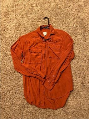 a new day Orange Collared Button-Down Shirt